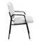 Emma and Oliver Faux Leather Executive Reception Chair with Powder Coated Frame